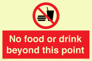 No food or drink beyond this point